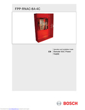 Bosch FPP-RNAC-8A-4C Operation And Installation Manual