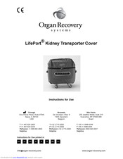 Organ recovery systems Lifeport Kidney Transporter Cover Instructions For Use Manual