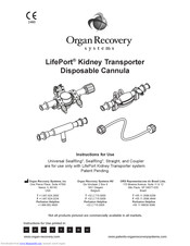 Organ Recovery Systems LifePort Kidney Transporter Instructions For Use Manual