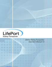 Organ Recovery Systems LifePort Kidney Transporter LKT100P Operator's Manual