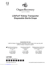 Organ recovery systems LifePort Kidney Transporter LKT300 Instructions For Use Manual