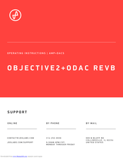 JDS Labs OBJECTIVE2+ODAC REVB Operating Instructions Manual