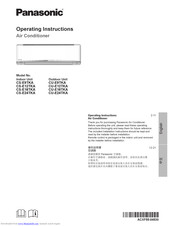 Panasonic CS-E12TKA Operating Instructions Manual