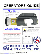 Reliable Equipment PDY-510 Operator's Manual