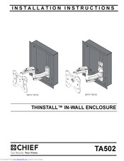 CHIEF Thinstall TA502 Installation Instructions Manual