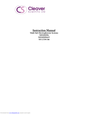 Cleaver Scientific MULTISUB4 Instruction Manual