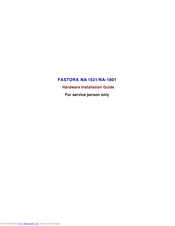 Fastora NA-1801 Hardware Installation Manual