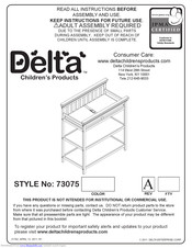 Delta Childrens Products 73075 Instructions For Use Manual