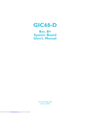 DFI GIC68-D User Manual