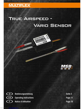 Multiplex True Airspeed + Vario Sensor Operating Instructions Manual