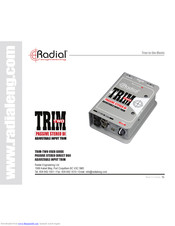 Radial Engineering Trim Two User Manual