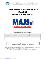 Hosokawa Micron Powder Systems MAJSx2 Operating & Maintenance Manual