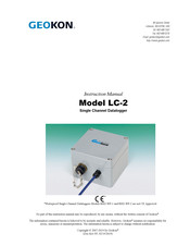 Geokon LC-2 Instruction Manual