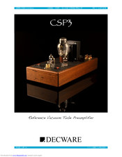 Decware CSP3 Operation Manual
