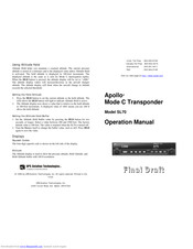 Apollo SL70 Operation Manual