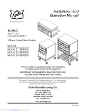 Duke MUHC 34 SERIES Installation And Operation Manual