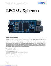 NGX Technologies LPC185X-Xplorer++ User Manual