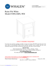 Whalen Raine File White Instruction Manual