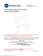 Whalen Greenwich Computer Desk Instruction Manual