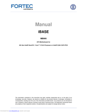 Fortec Star iBASE MB995 Manual