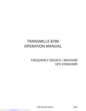 Transmille 8700 Operation Manual