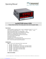 Motrona touchMATRIX AX350 Operating Manual