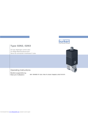 Burkert 0263 Operating Instructions Manual