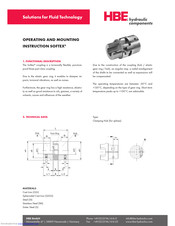 HBE SOFTEX Operating And Mounting Instructions Manual