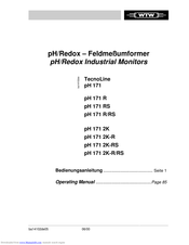 wtw pH 171 2K-R Operating Manual