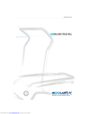 Aqquatix USA AQQWALKING TREAD MILL Instruction Manual