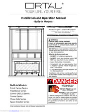 Ortal Front Facing Series Installation And Operation Manual