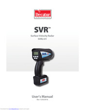 Decatur Electronics Surface Velocity Radar SVR2-01 User Manual