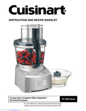 Cuisinart FP-12NC Series Instruction And Recipe Booklet