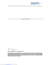 Streamit Lukas Video User Manual