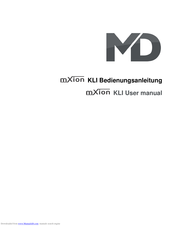 MD mXion KLI User Manual