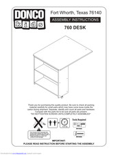 Donco Kids 760 DESK Assembly Instructions Manual