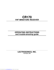 Lectronics FREEDOMIKE CR170 Operating Instructions And Troubleshooting Manual