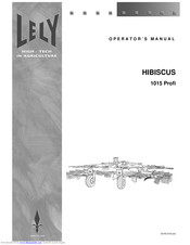 LELY HIBISCUS 1015 Profi Operator's Manual