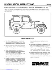 rancho suspension RS6502 Installation Instructions Manual
