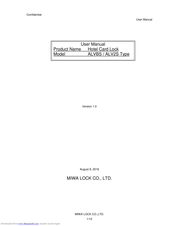 MIWA LOCK ALV2S User Manual