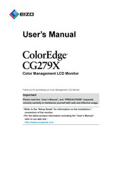 Eizo ColorEdge CG279X User Manual