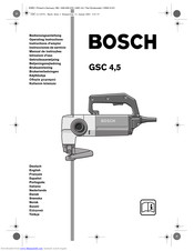 Bosch GSC 4,5 Operating Instructions Manual