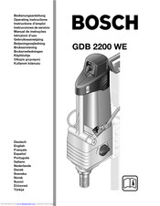 Bosch GDB 2200 WE Operating Instructions Manual