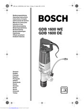 Bosch GDB 1600 WE Operating Instructions Manual