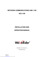 WaveRider NCL1100 Installation And Operation Manual