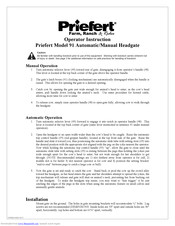 priefert 91 Operator Instructions