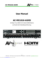 AVProConnect AC-MX1616-AUHD User Manual