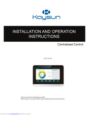Kaysun KCCT-64 IPS Installation And Operation Instructions Manual