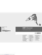 Bosch GSR 6-25 TE PROFESSIONAL Original Instructions Manual