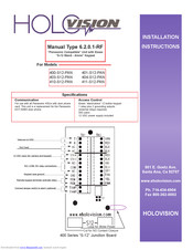 Holovision 400-S12-PAN Installation Instructions Manual